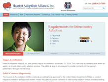 Tablet Screenshot of heartofadoptionsalliance.com